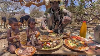 How Africa's Last Hunter-Gatherers Roast Small Intestine (Ancestral Recipe)