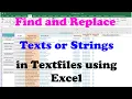 How to find and replace text in text files using Excel Batch replace strings
