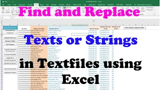 How to find and replace text in text files using Excel Batch replace strings