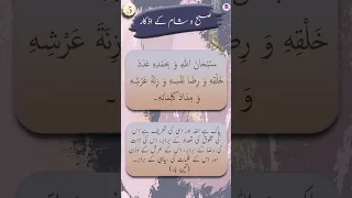 Subhan Allahi Wa Bihamdihi Adada Khalqihi Wa Rida Nafsihi Wa Zinatah Arshihi Wa Midada Kalimatihi 