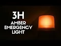 3 HOUR Amber Emergency Lights - Flashing Warning Ambient Light for Scenes Film No Sound