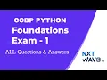 Foundation Exam-1 Python Nxtwave CCBP 4 0 ALL Questions Answers