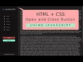 HTML CSS - Simple Sidebar Open and Close Slide-In Button with HTML CSS and JAVASCRIPT