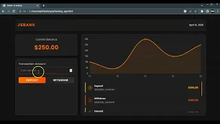 JavaScript Banking App Using HTML CSS JS Chart js