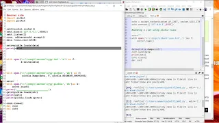reading from and writing to file files using python pickle class