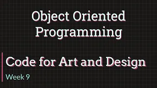 PROCESSING Object Oriented Programming