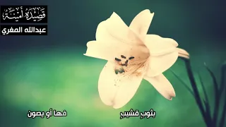 قصيدة  أمينة ل  أبي حمزة عبدالله المغري دندنها