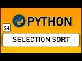 selection sort in python