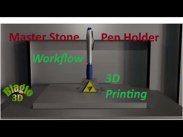 master sword stone pen holder P2.3mf video thumbnail