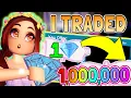 I Traded 1 DIAMOND Into 1 000 000 DIAMONDS FULL SERIES Royale High Trading Challenge