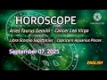 Download Lagu English Horoscope September 07, 2025 Daily Fortune Guidance #English  “All Zodiac Signs”, 