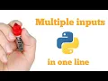 How to take multiple inputs in one line in python python programs for beginners codin india