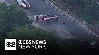 Dump truck crash shuts down Route 3 East in N J