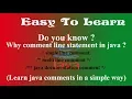 Java tutorial 5 comment line statement in java in easy to learn by Tapas Mishra