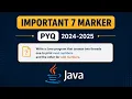 AKTU OOPS with Java PYQ 2024-25 Multithreading Program in Java Important 7 Marker