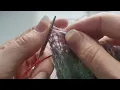 Half fisherman s rib - left leaning double decrease