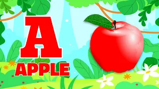 Phonics Song 2 with TWO Words in 3D - A For Apple🍎🍏- ABC Alphabet Songs with Sounds for Children's