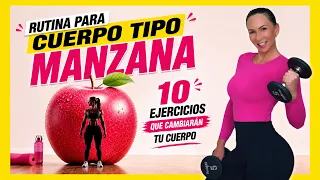 10 Ejercicios para Cuerpo Tipo Manzana | Adelgaza y Remodela tu Abdomen | Tonifica Piernas y Glúteos