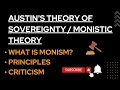Austin s theory of sovereignty Monistic theory Principles and Criticism Simplify Law