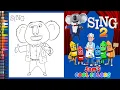 Coloring Buster Moon SING Buster Moon SING 2 Coloring Pages Crayons