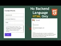 How To Make Working Contact Form With HTML Only Send Emails Using Only HTML Code Easy Steps