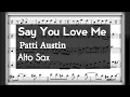 Lagu Say You Love Me Alto Sax Sheet Music Backing Track Play Along Partitura