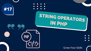 Php String Operators Php Course String operators in php Grow Your Skills