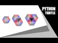 Python Turtle - Draw Multi Color Pattern Design in Python Turtle Graphics By