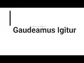 Lagu gaudeamus igitur iringan wisuda ( instrument )