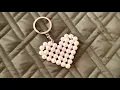 How to make a Beaded Heart keychain || DIY Beaded Heart