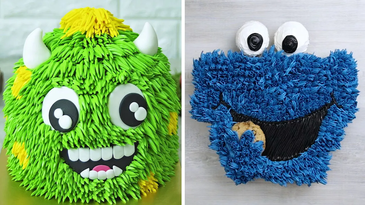 DIY Monster Cake Decorating Ideas   Cookie Monster Cake   Cake Designs For Birthday