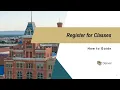 How to Register for Classes