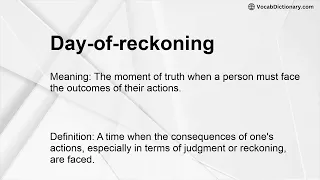 Day-of-reckoning Meaning