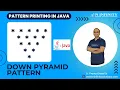 Pattern Printing in JAVA Session 16 Down Pyramid Pattern Printing Prasad Sir