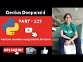 Add two numbers using lambda function in python