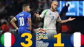 فوز تاريخى فى باريس فرنسا ايطاليا تعليق عصام الشوالي دوري الامم الاوروبيه HD 