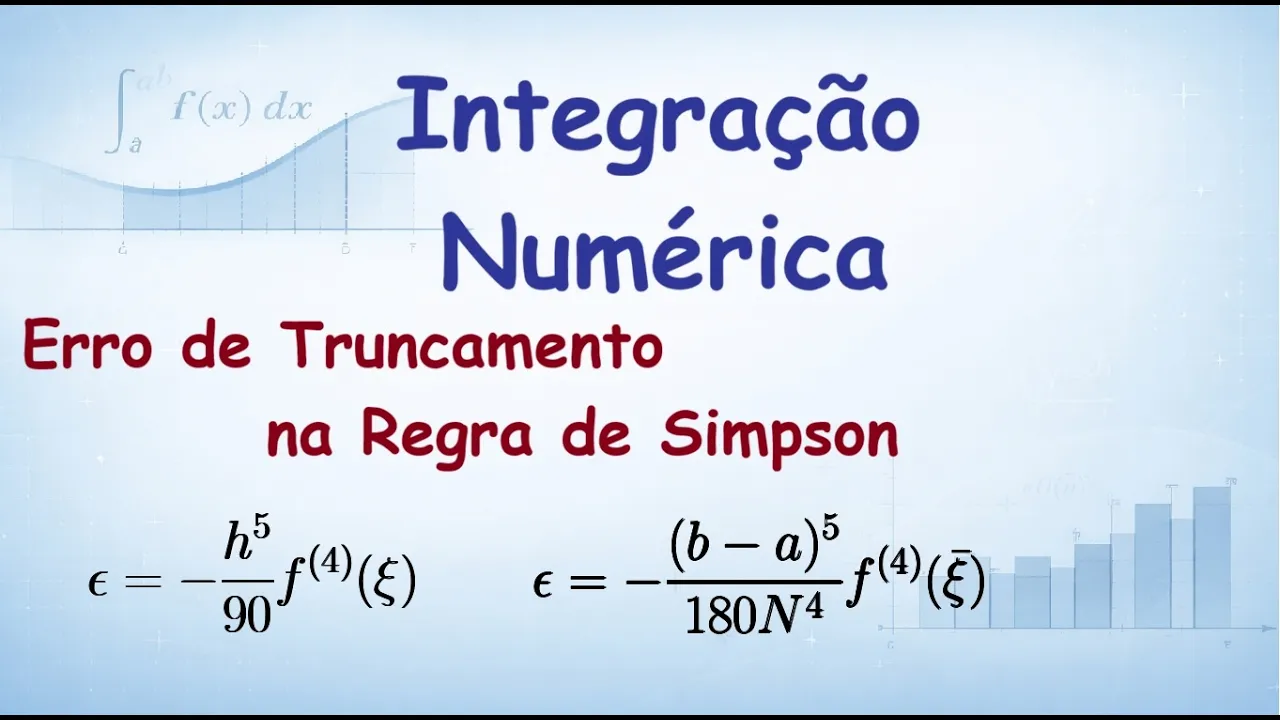 Integração Numérica: 07 - Erro de Truncamento na Regra de Simpson 1/3