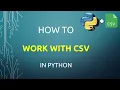 Working with CSV file using Python