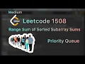 Range Sum of Sorted Subarray Sums - Leetcode 1508