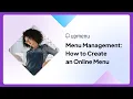 Menu Management How to Create an Online Menu UpMenu