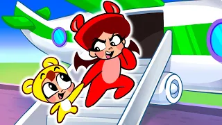New Airplane Safety Rules for Kids✈️ + More Safety Tips for Car and Train | Cartoons by Piccoletta