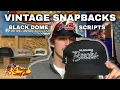 Vintage Snapback Hat Collection Rare Black Dome Scripts
