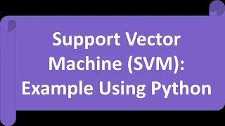 What is Support Vector Machine in machine learning