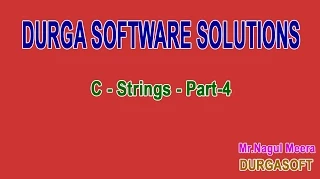 C Strings Part 4