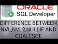Oracle interview question Difference between null functions NVL vs NVL2 vs NULLIF vs COALESCE
