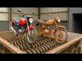 Extreme Giant Shredder Destroys Rusty Motorcycle! Metal Shredding machine 