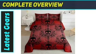 Manfei Gothic Skull Comforter Dark Romance for Your Bedroom
