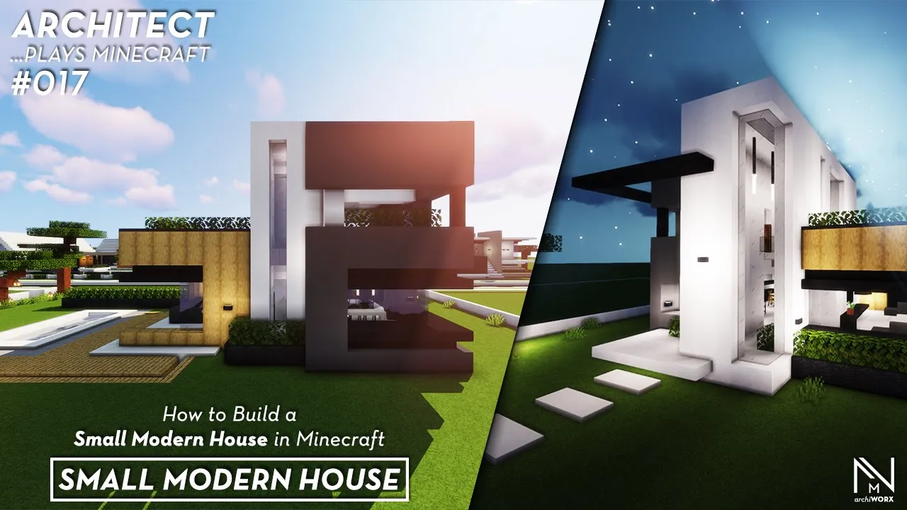 MINECRAFT: How to Build a SMALL MODERN HOUSE Tutorial (EASY)