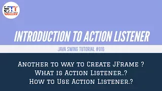 What is ActionListener Use of ActionEvent Java Swing Tutorial