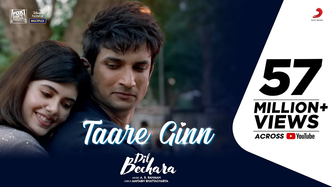 Dil Bechara- Taare Ginn |Official Video|Sushant, Sanjana|A.R.Rahman|Mohit, Shreya|Mukesh C|Amitabh B